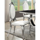 Chester Cream White Upholstered Dining Side Chair (Set of 2)