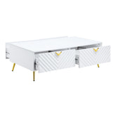 Gaines White High Gloss Finish Coffee Table