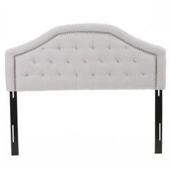 Tufted Upholstered Headboard Queen Size, Solid Wood Head Board with Durable Metal Legs, Adjustable Height Queen headboard with Nailhead Trim in Bedroom