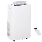 HOMCOM 12000 BTU Portable Air Conditioner for Rooms Uo to 549 Sq.Ft., 4-in-1 Mobile AC Unit with Dehumidifier, Cooling Fan, Sleep Mode, Remote Control, 24H Timer, Window Installation Kit, White