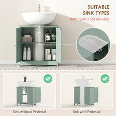 Bathroom Vanity Cabinet, Under Sink Bathroom Cabinet with 2 Doors and Adjustable Shelf (Without bathroom basin)