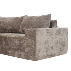 139" Oversized Modular Sofa Cloud Sectional Sofa Set Upholstered Couches U-shaped Sofa with Deep Seat for Living Room, Brown