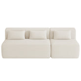 Upholstered Sofa Sofa Couch with Back Pillow for Living Room, Beige