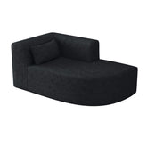 Upholstered Sofa Sofa Couch with Back Pillow for Living Room, Black