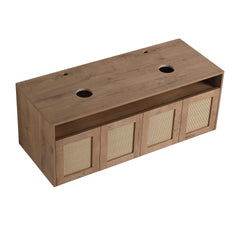 48" Bathroom Cabinet, 4-Soft Close Door, Float Mounting Design (Vanity Only, Without Sink)