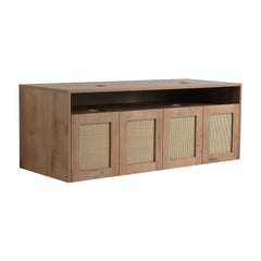48" Bathroom Cabinet, 4-Soft Close Door, Float Mounting Design (Vanity Only, Without Sink)
