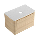 30'' Wall-Mounted Bathroom Vanity & 2-Soft-Close Door, KD-Packing, Plywood (Vanity Only, Excluding Sink)