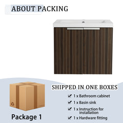 60 Inch Soft Close Doors Bathroom Vanity With Sink, A Small Storage Shelves, 24" and 12" Combination Cabinet,(KD-Packing)