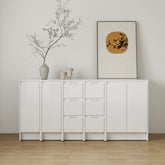 72" Freestanding Bathroom Storage Cabinet Combination, Soft Close Doors and Drawers , Glossy White, Plywood, KD-Packing (Suitable For Bathroom, Kitchen, Study Room, Bedroom, Etc)
