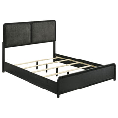 Burton Black Upholstered Eastern King Bed