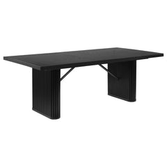 Houston Charcoal Grey and Black 7-piece Dining Set