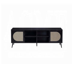 Black TV Stand with Metal Leg