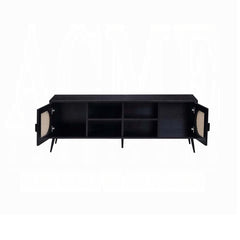 Black TV Stand with Metal Leg