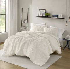 Animal Chenille Duvet Cover Set Full/Queen