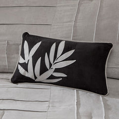 7 Piece Faux Suede Comforter Set Grey Cal King
