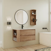 36" Wall-Mounted Bathroom Vanity With Sink and Storage Rack, 2-Soft Close Drawer,00612IMO-05536IMO Combination Cabinet(KD-Packing)