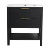 30 Inch Bathroom Vanity Plywood With 2 Drawers (Only Vanity ,without Basin)-BVB01030BCTG