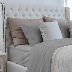 Luxuriously Soft 100% Viscose Derived from Bamboo 4-Piece sheet Set , Oeko-TEX Certified, California King - Silver Gray