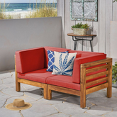 OANA 2-Piece LOVE SEAT SET, RED