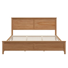 Modern Solid Wood King Size Platform Bed with Sturdy Wooden Slats Support,No Box Spring Needed, Seadrift(Old SKU:N701P300990N)