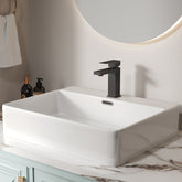 Bothwa Home 7.11" CUPC Certified Single Handle Bathroom Sink Faucet (Matt Black Finish)
