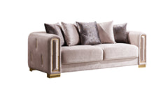 IMPREZA 2Pc Modern Living Room Set in Beige (CA INVENTORY)