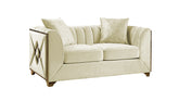 Velencia Modern Style Loveseat in Cream same as G150109221 (NJ inventory)