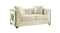 Velencia Modern Style Loveseat in Cream same as G150109221 (NJ inventory)