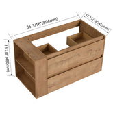 36" Wall Mounting Bathroom Vanity, Soft Close Drawer(Only Vanity, Without Basin)