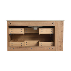 36" Wall Mounting Bathroom Vanity, Soft Close Drawer(Only Vanity, Without Basin)