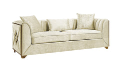 Velencia 2Pc Modern Living Room Set in Cream