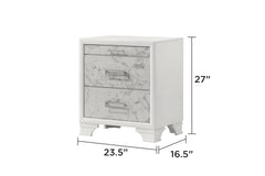 Soul Modern style Full 5PC bedroom set made with wood and Drawers in white