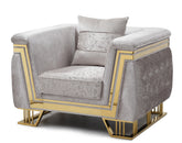 Rebecca G00195A-C Chair , Shiny Silver