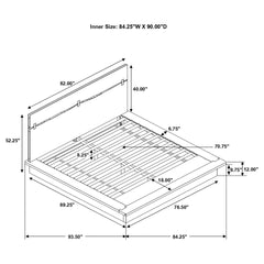 Mallory Smokey Walnut California King Platform Bed