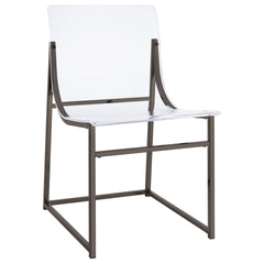 Fancher Black Nickel Acrylic Dining Side Chair (Set of 2)