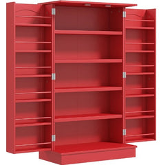 Large Kitchen Storage Cabinet,Kitchen Sideboard Cabinet,with Double Doors & 5-tier Shelving,for Home