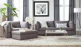 Enda Pillow Back Fabric 3-Piece Sofa and Cuddler Chair Set
