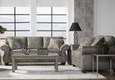 Leinster Faux Leather Upholstered Nailhead Sofa and Loveseat Set