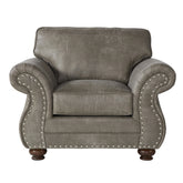 Leinster Faux Leather Upholstered Nailhead Chair