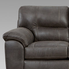 Tirana Contemporary Fabric Pillow-top Arm Loveseat, Sequoia Ash