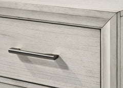 1pc Contemporary Style Storage Drawers Dresser Bedroom Solid Wood Wooden Furniture White Mist Finish