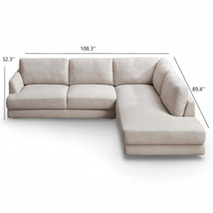 Glander Cozy Sectional Sofa Right Facing