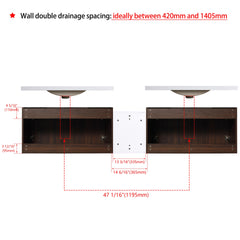 84 Inch Soft Close Doors Bathroom Vanity With Sink, A Small Storage Shelves, 36" and 12" Combination Cabinet,(KD-Packing)