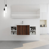 48 Inch Soft Close Doors Bathroom Vanity With Sink, Two Small Storage Shelves, 24" and 12" Combination Cabinet,(KD-Packing)
