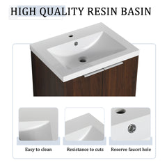 48 Inch Soft Close Doors Bathroom Vanity With Sink, Two Small Storage Shelves, 24" and 12" Combination Cabinet,(KD-Packing)