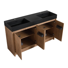 60 Inch Bathroom Resin Sink(GR B60120DBKMO)