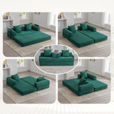 UNITED WE WIN Foldable and compressible sofa, featuring a sturdy metal frame, It allows you to freely create a personalized leisure area. A combination of modern metal and fabric for Small Spaces