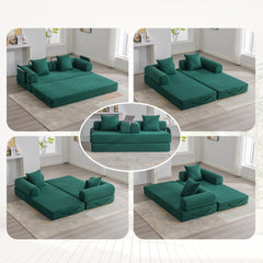 UNITED WE WIN Foldable and compressible sofa, featuring a sturdy metal frame, It allows you to freely create a personalized leisure area. A combination of modern metal and fabric for Small Spaces