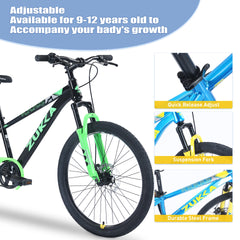 ZUKKA Mountain Bike,24 Inch MTB for Boys and Girls Age 9-12 Years,Multiple Colors
