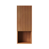 MITCH 35" Tall Bathroom Wall Mounted Cabinet, Narrow Storage Cabinet with Door and Shelves, Suitable for Small Spaces, Applicable to Bathroom, Living Rooms and Laundry, Brown Oak Woodgrain Color